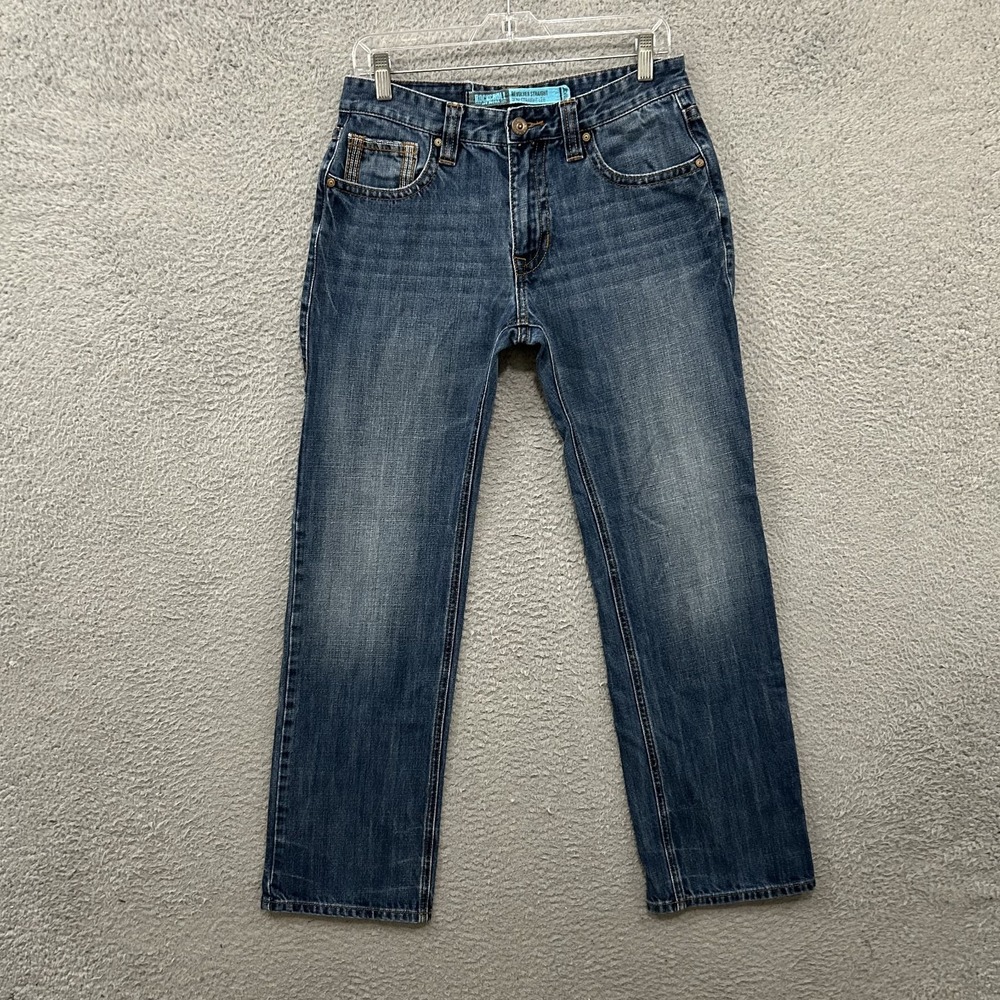 Rock & Roll Jeans Men 31x32 Blue Denim Revolver Slim Straight Medium Wash Cowboy
